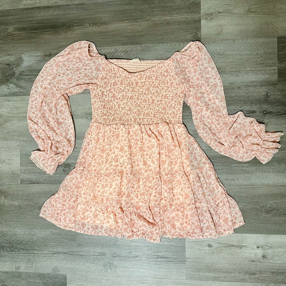 Pink Smocked Bodice Altar’d State Dress